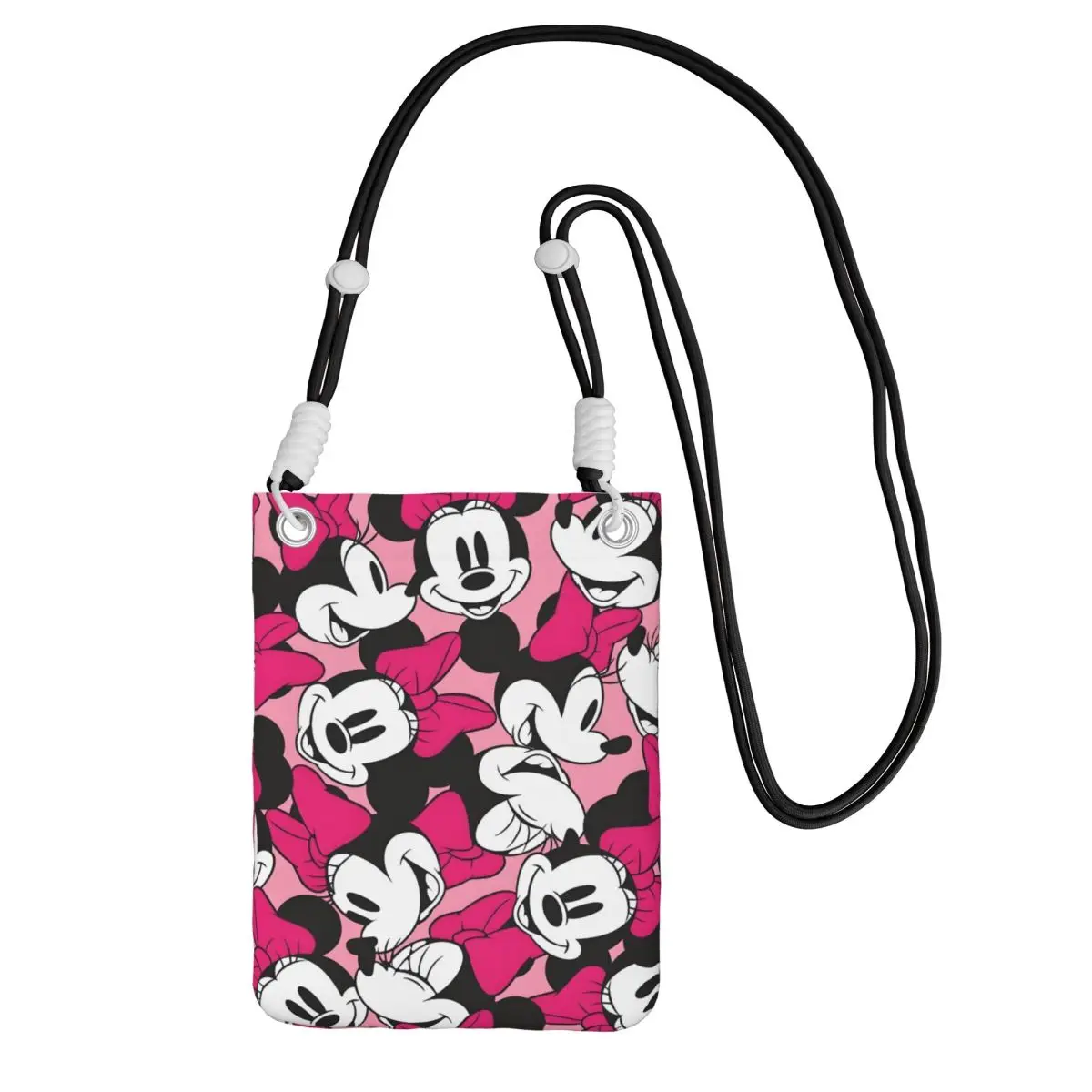

Custom Mickey Mouse Mobile Phone Bag for Running Women Men Cartoon Character Small Crossbody Purse Smart Phone Wallet With Strap