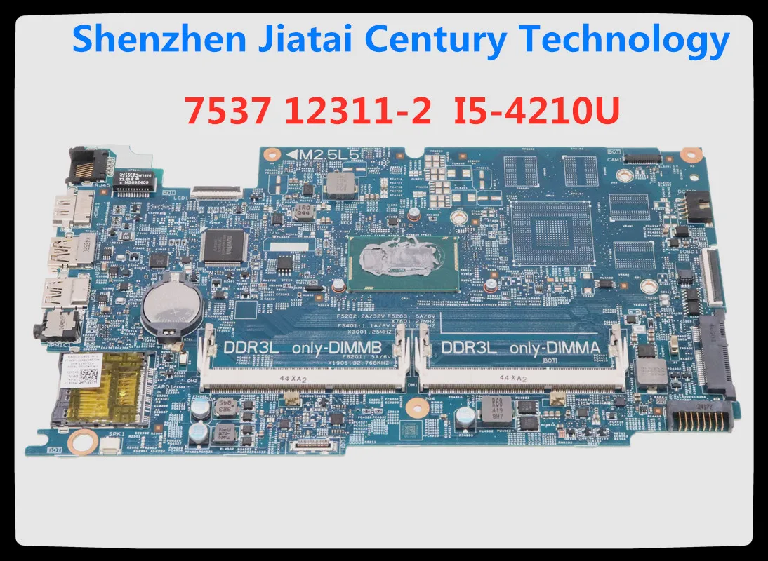 

12311-2 KJ7NX for DELL Inspiron 15 7537 laptop motherboard SR1EF I5-4210U DDR3L CN-0K58JN 0K58JN K58JN DOH50 MB