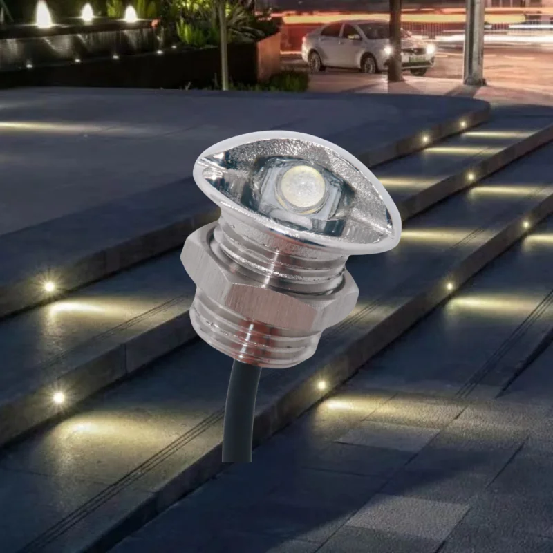 1W Downlights Led Stair Step Lamp Footstep IP68 DC10-30V Outdoor Garden Ground Spot Light Indoor Home Staircase Underground Lamp