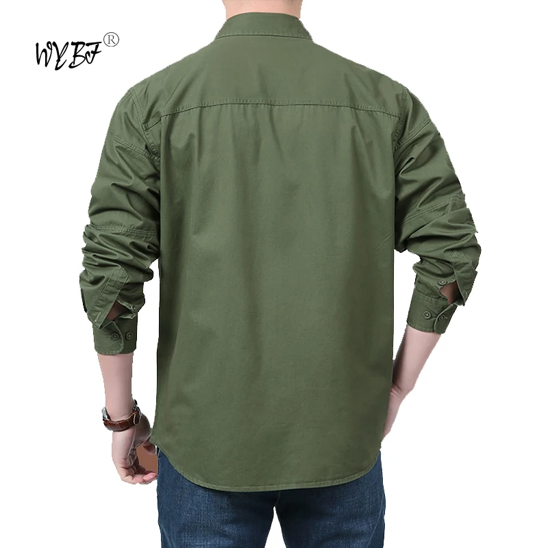 Spring Autumn Men Cargo Hiking Shirt Military Clothing Tactical Shirt Climbing Clothes Fishing Shirts Men's Casual Blouse