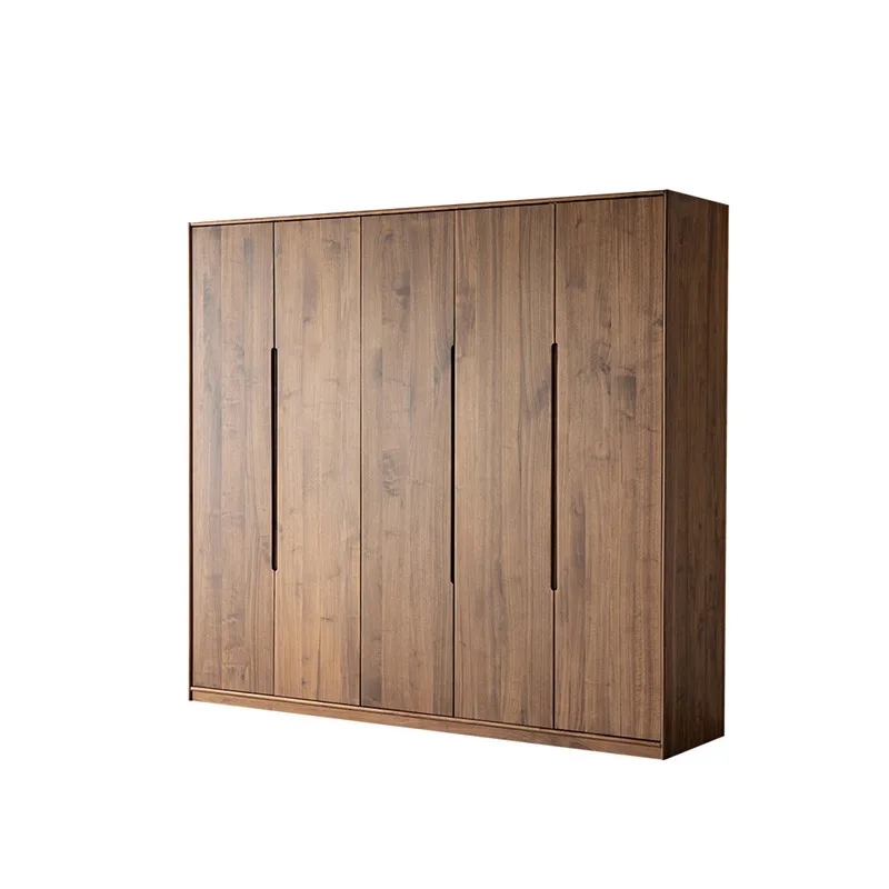North American black walnut wardrobe, Nordic modern simplicity, all solid wood wardrobe