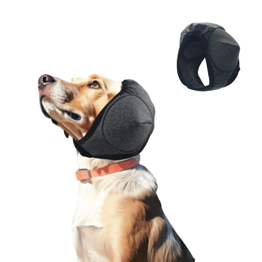 Adjustable Dog Calming Earmuff Anti Scare Breathable Soundproof Dog Hood Soft Soothing Headgear Noise Blocking Earmuffs Travel