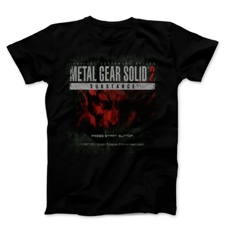 

Metal Gear Solid 0315 MGS gift t shirt for men Kojima Video game Graphic Clothes 100% cotton print tee All size tops S-6XL