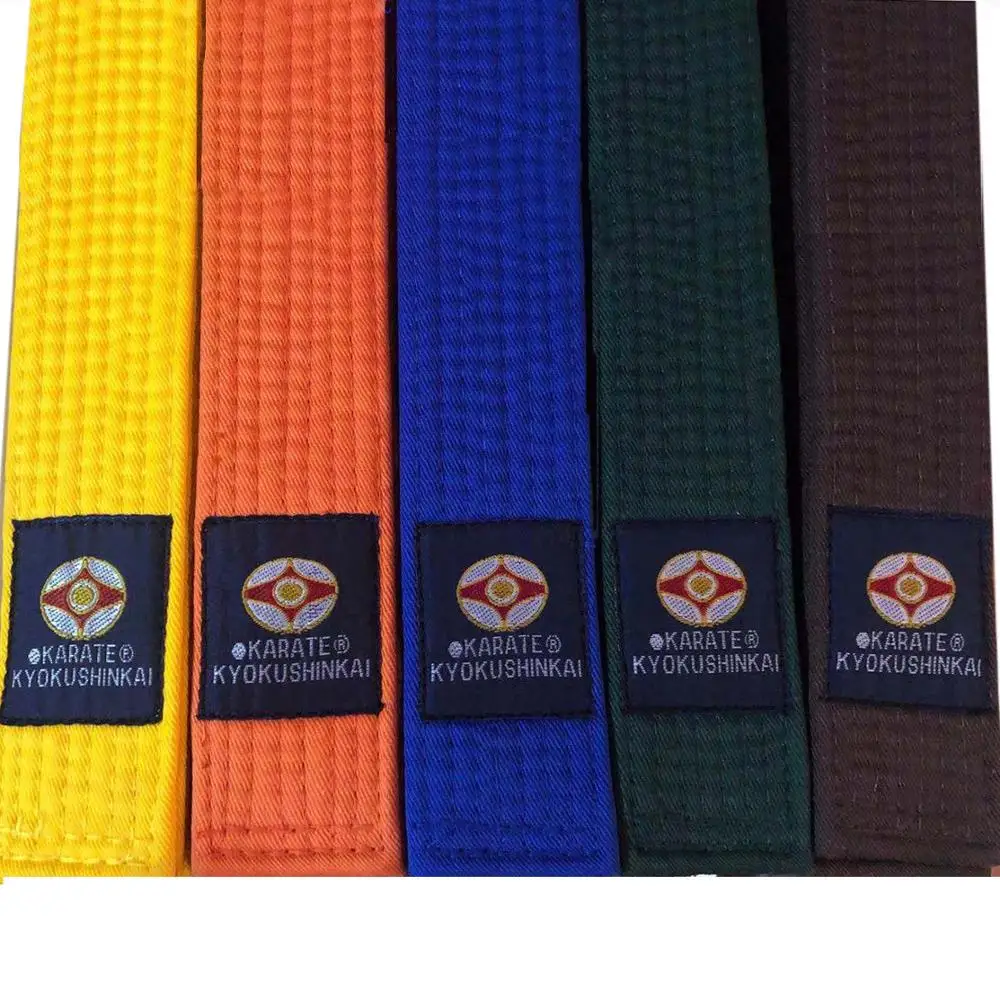 Hot Professional Kyokushin Kai Karate Belts Kyokushin Kai Kan IKO Belts Color Karate Belt