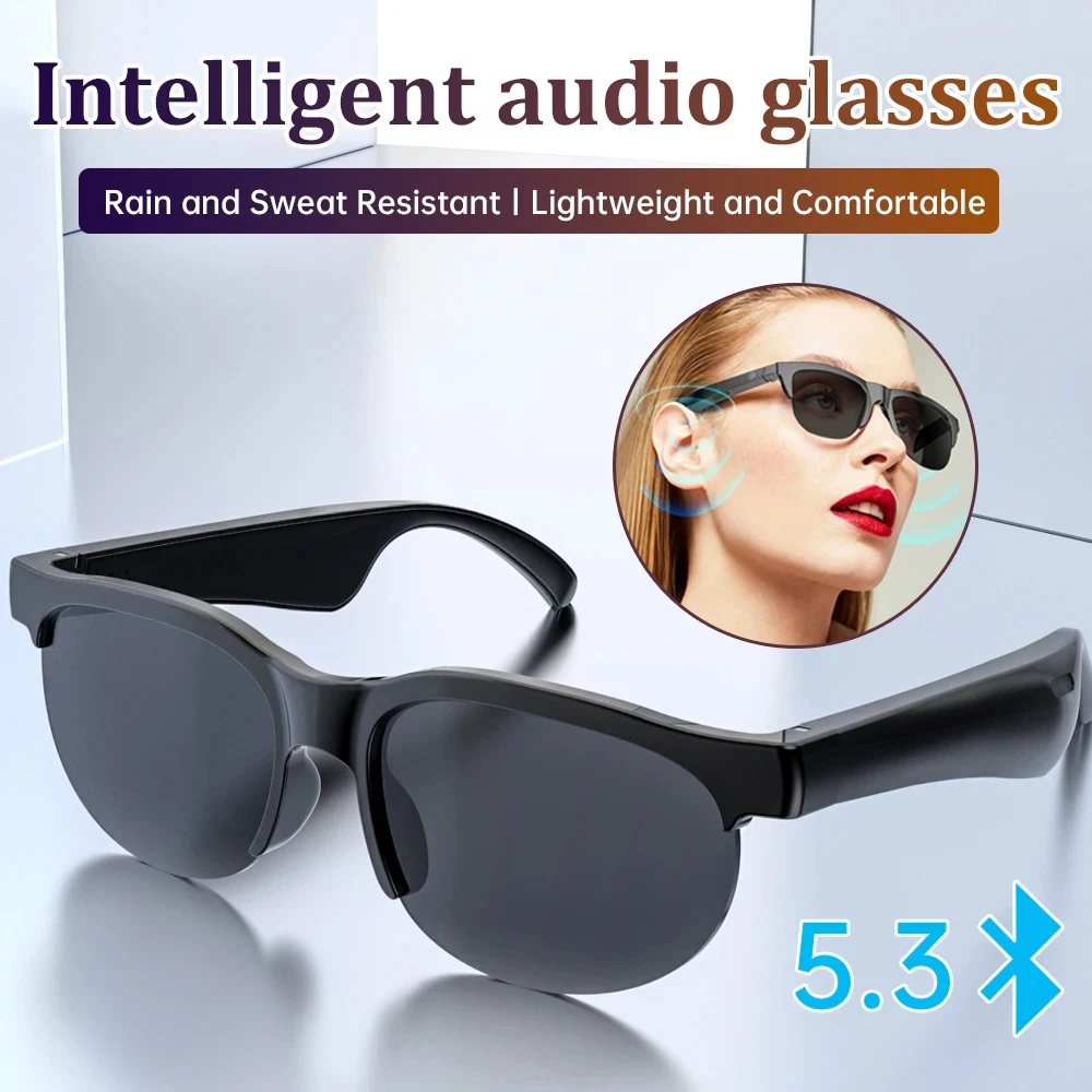 Water Proof Smart Glasses Bluetooth Call Voice Assistant Listen Music Glasses Smart Outdoor Sports Polarized Sunglasses Eyeglass