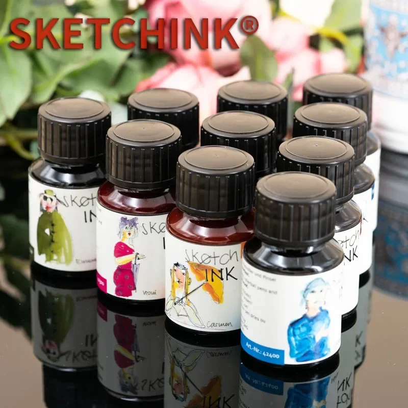 

Оригинальный Rohrer & Klinger SKETCH чернила светлого цвета для рисования, клейкая линия, водостойкая ручка, чернила для рисования