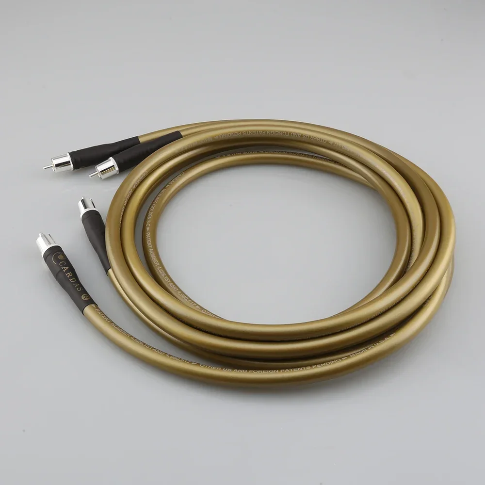 1pair hifi rca jack cable High Quality OFC pure copper plated silver 2RCA to2 Audio Line Wire