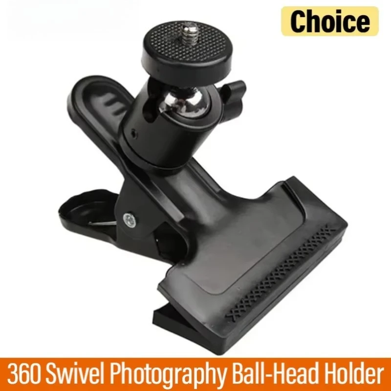 Ball Head Super Clamp Mount 1/4 inch Screw For Camera Phone LED Light Monitor Tripod Stand Metal Adjustable Universal Portable