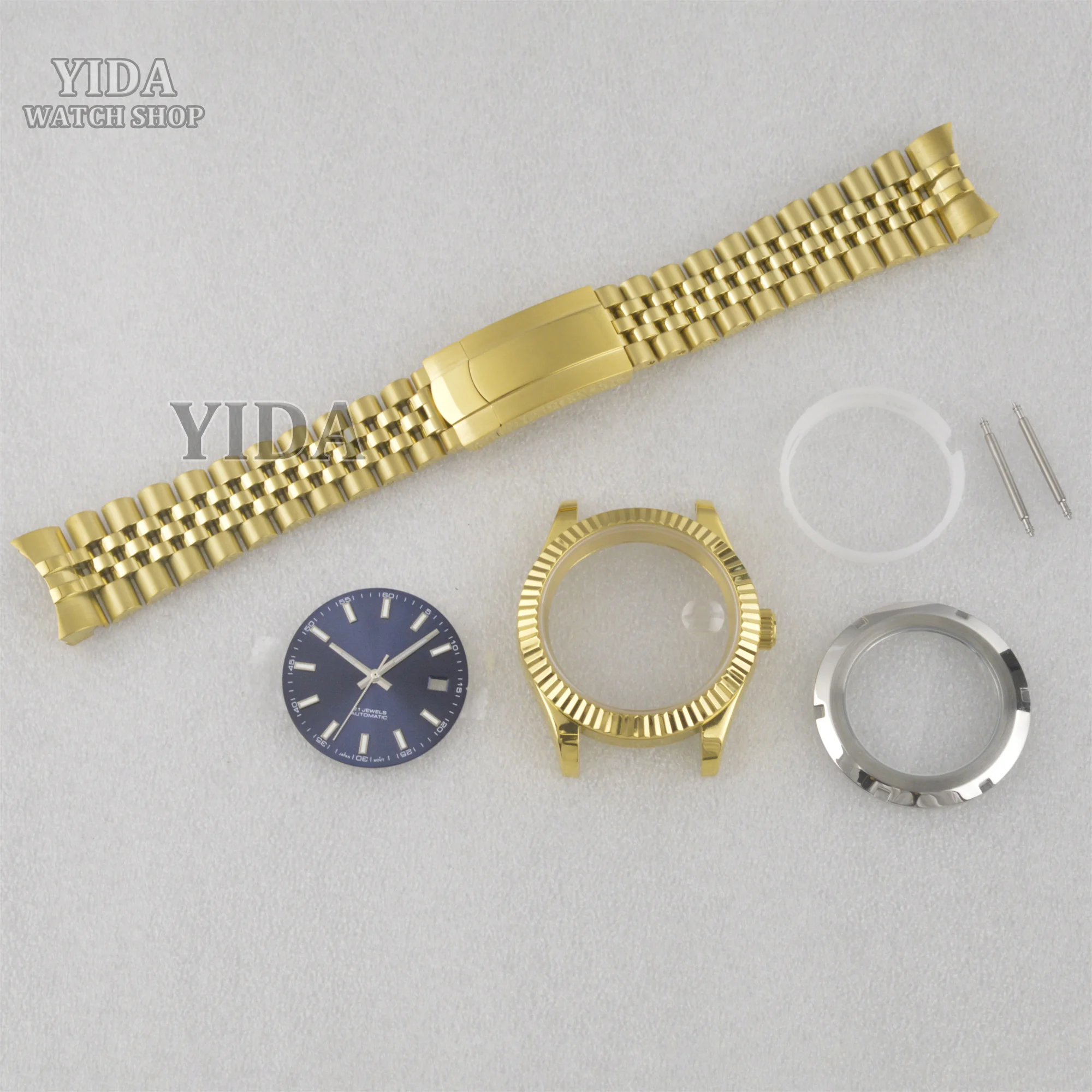 41MM Watch Case Stainless Steel Watchcase Band 31MM Dial Sapphire Crystal For DATEJUST NH35 NH36 Movement 100M Waterproof Parts