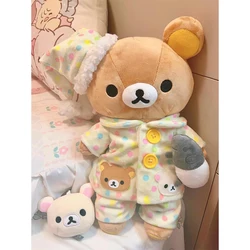 Kawaii Cartoon Rilakkuma Pajamas Doll Plush Toys Pillow Bedroom Sofa Ornament Cotton Children Birthday Gift Girl Christmas Gift