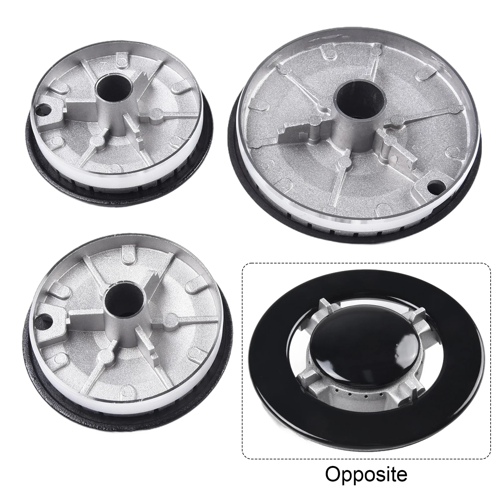 Gas Stove Burner Lid Set Materials Ensures Durability And Performance Uniform Heat Distribution Easy To Clean After Cooking