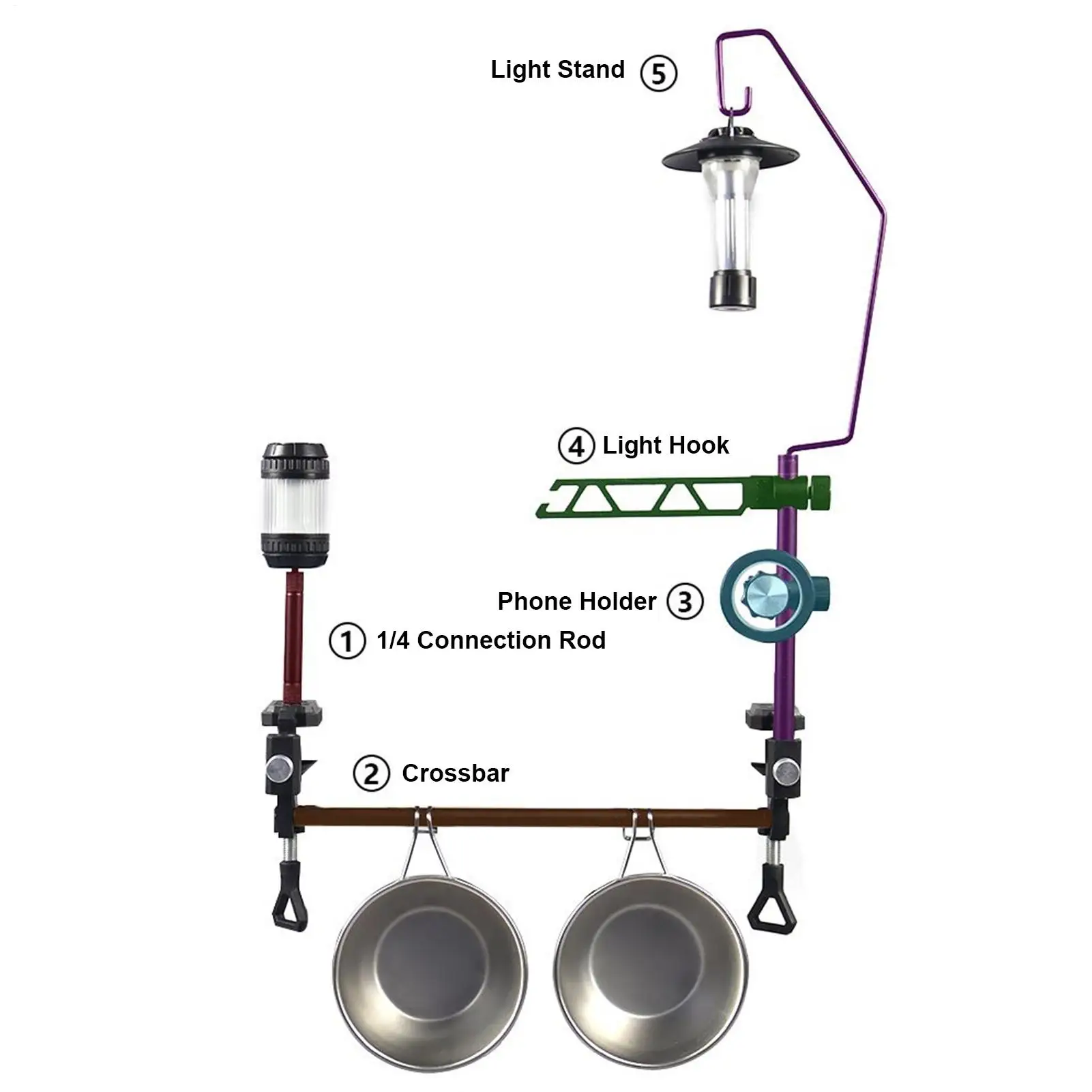 

Зажим для камеры, регулируемый кронштейн для крепления камеры, многофункциональный настольный органайзер, держатель для кемпинговой лампы, кронштейн для работы, общежития на открытом воздухе