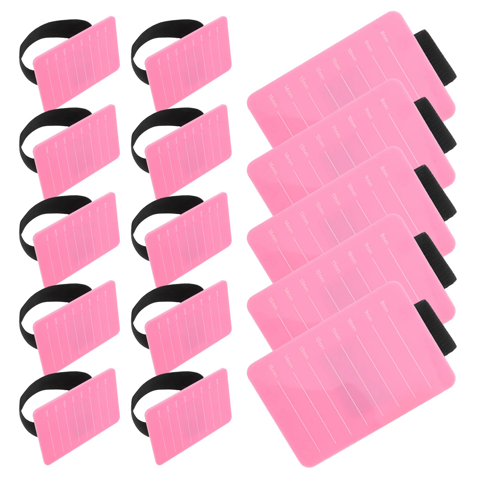 

15Sets Portable Acrylic Eyelash Pallet White Stable Lash Holder Tray False Eyelash Extension Organizer Grafting Tool