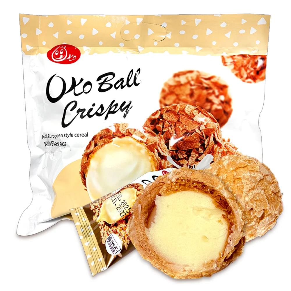 O'Ko Ball Sabor a Leche Crujiente 300g X 1 Paquete (30 Piezas) Bocadillos