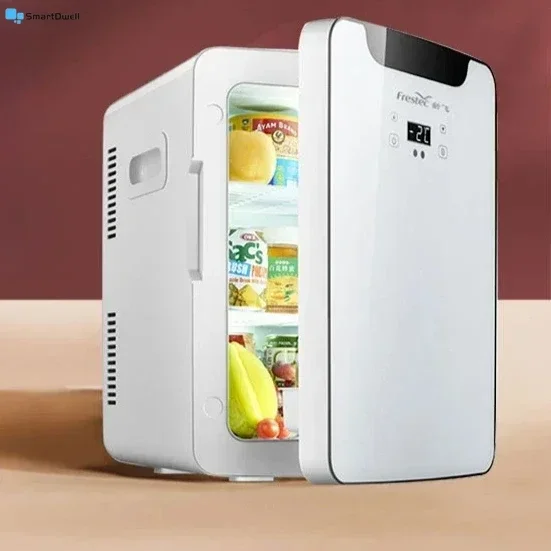 Mini refrigerator - Small. Student dormitory. Beauty makeup. One person refrigeration. Car home dual use. Breast milk dedicated.