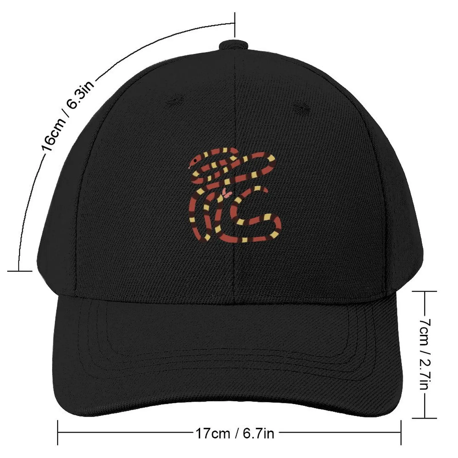 Long Flying Snake red and Yellow Scarlet King Snake Baseball Cap Icon Streetwear Golf Cap Snapback Cap Boy Women's