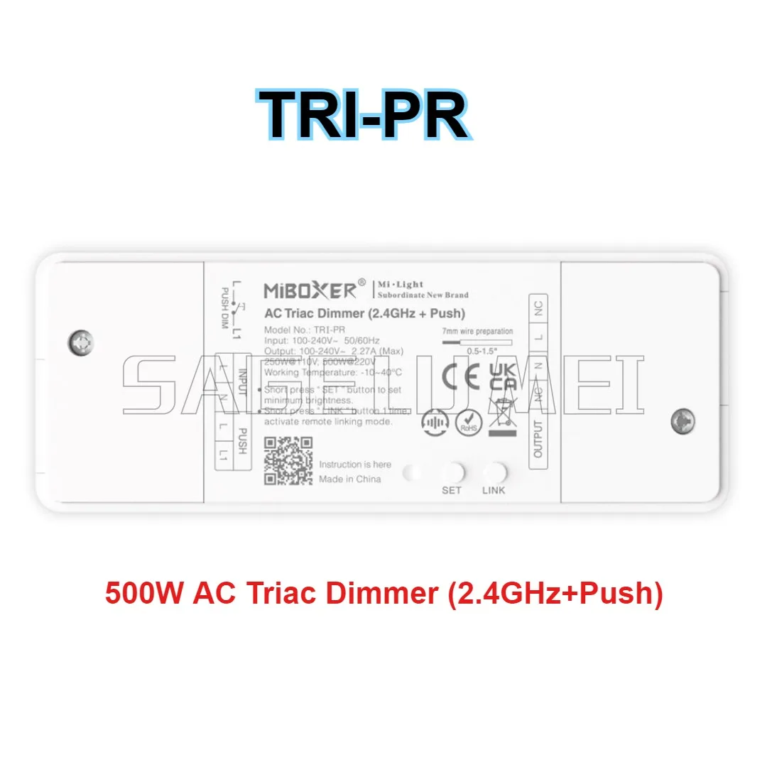 جديد 500 واط التيار المتناوب ترياك باهتة واي فاي 2.4 جرام دفع دفع التبديل TRI-PR TRI-PW TRI-C1WR 110 فولت 220 فولت RF اللاسلكية يعتم دفع يعتم مصابيح LED #5