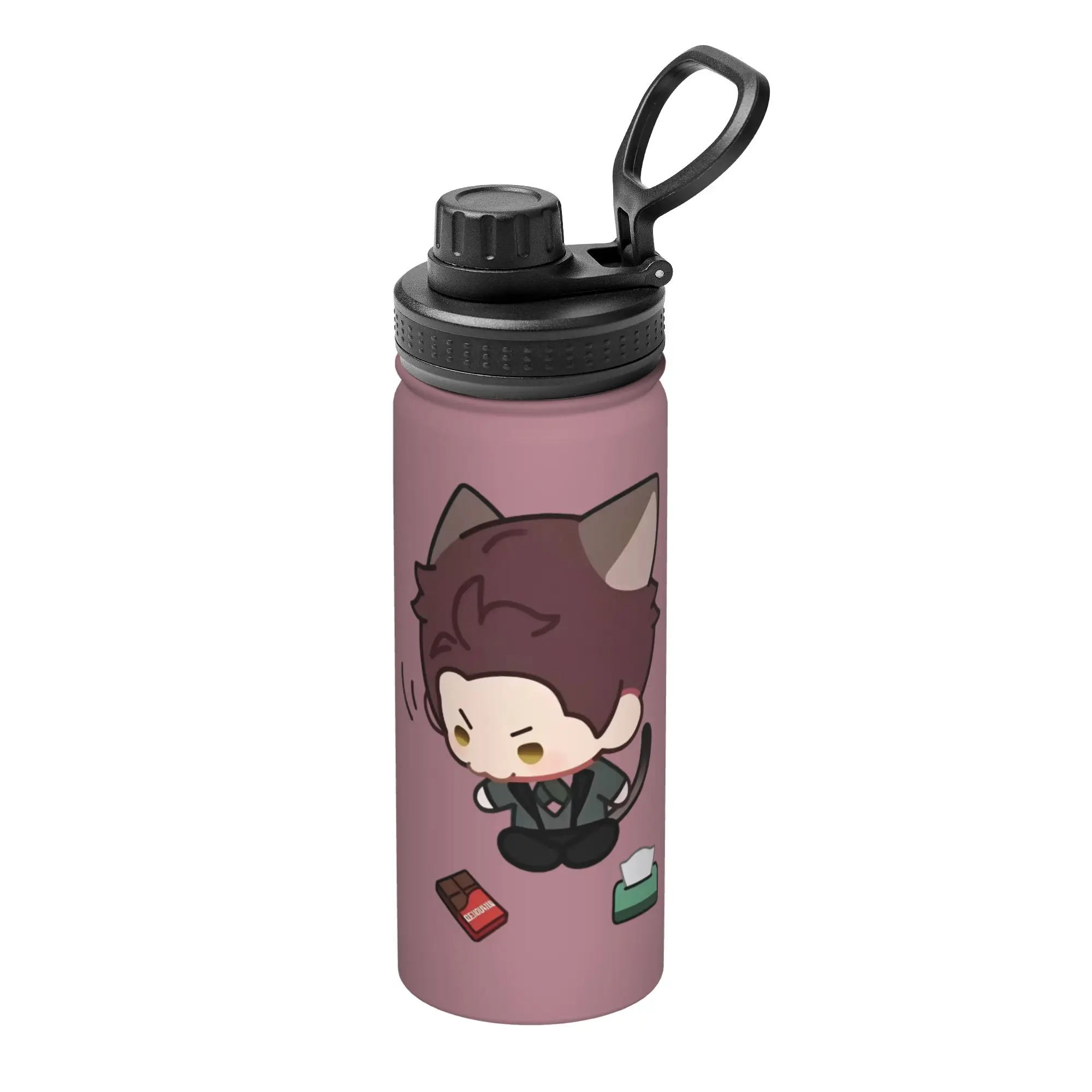 Love And Deepspace Chibi Valko 18OZ Sports Insulated Kettle  Thermal Cup Stainless Steel School Mug Spill Proof