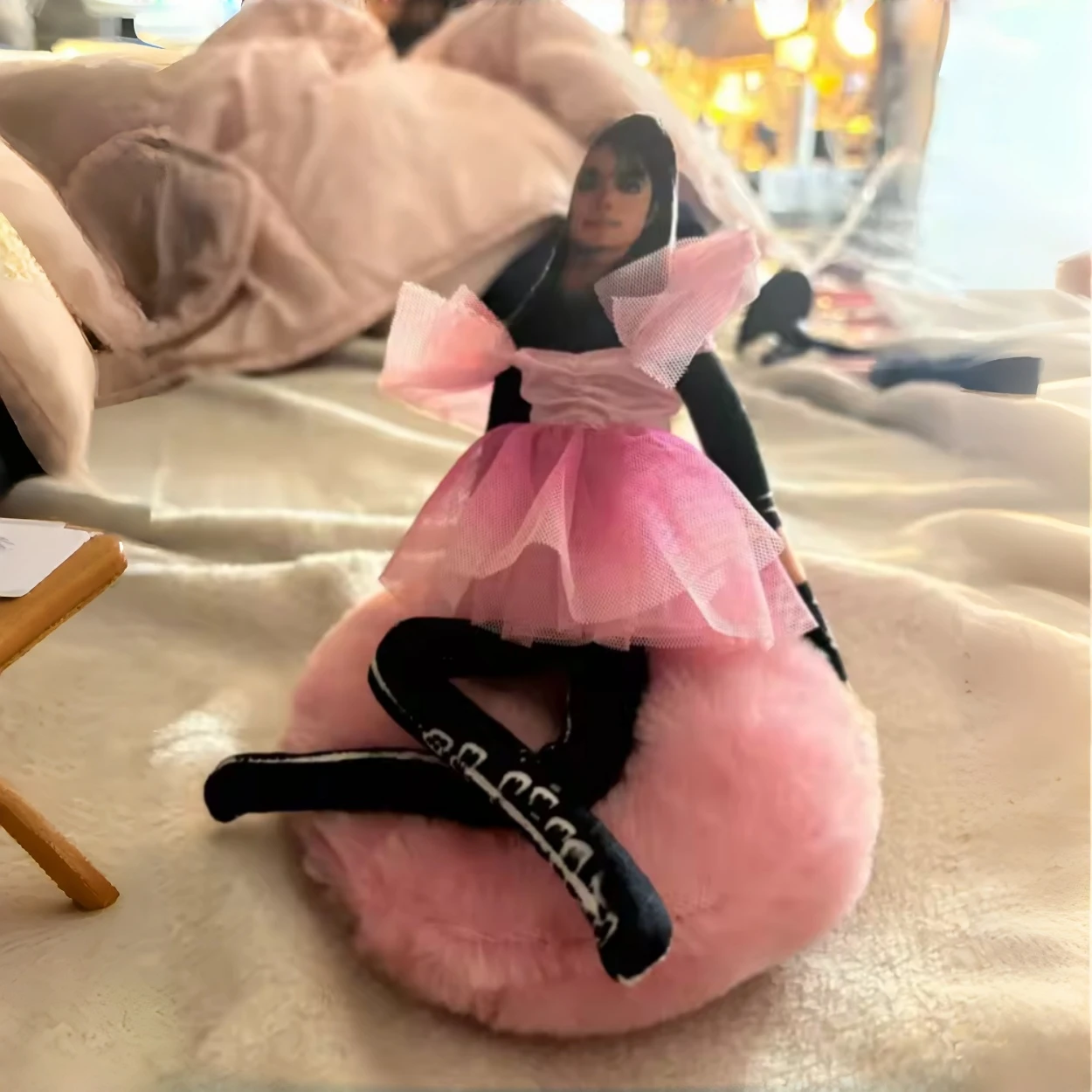 Michael Jackson Cosplay Prop Doll Plush Stuffed Figure Joint Mobile Room Decoration Gift for Fans Abstract Style