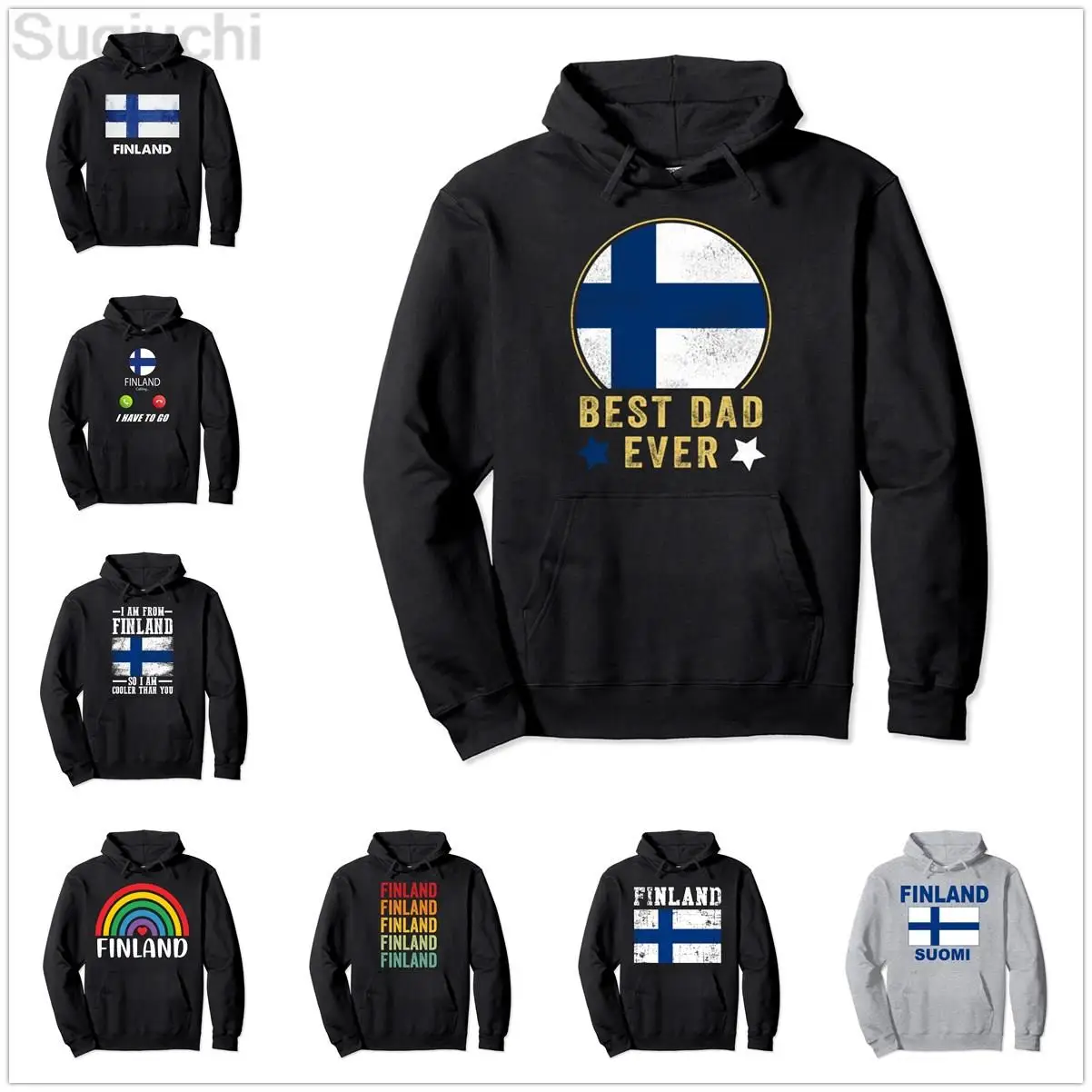 Sisu Finnish Flag Suomi Finland BEST DAD EVER Pullover Hoodie Men Women Unisex Cotton Hoodies Man Hip Hop Style Sweatshirt