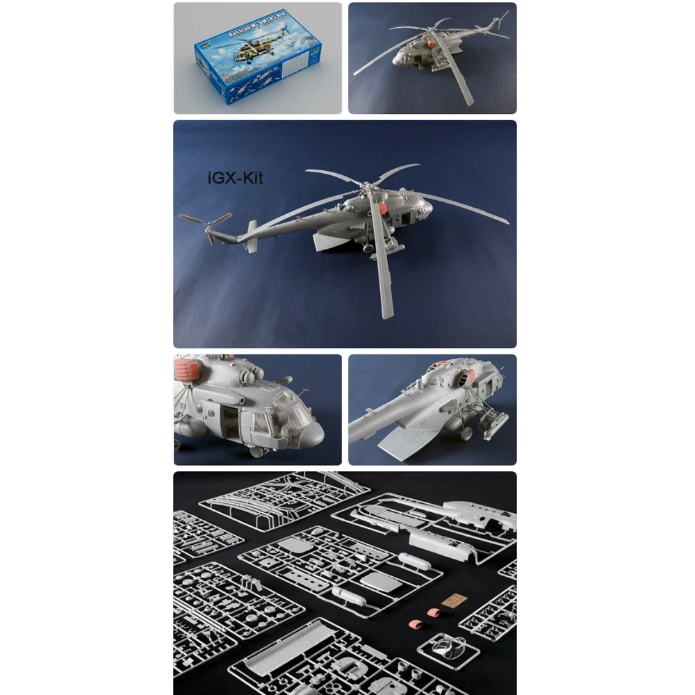 

Trumpeter 05853 1/48 Scale Russian Mi8 Mi-8MTV5 Hip Helicopter Plastic Assembly Model Building Kit
