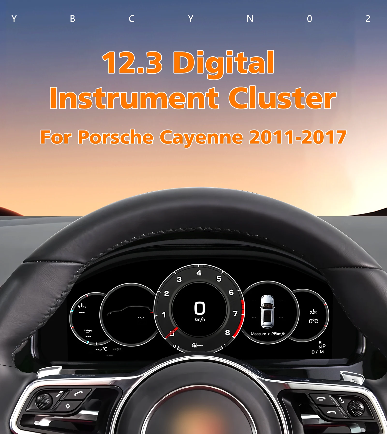 

12.3" Car Digital Dashboard For Porsche Cayenne 2011-2017 Dash Panels Support Carplay Android Auto Virtual Cockpit Speedometer