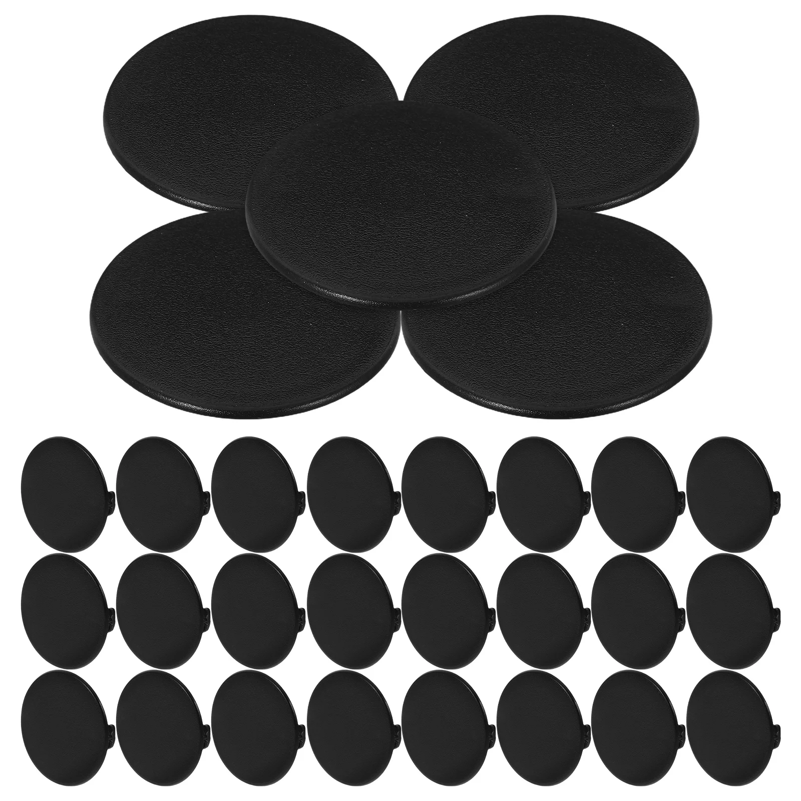 

50pcs Hole Plugs Black 35mm Button Plugs For Furniture Screw Caps PP Cover Bumpers Wardrobe Desk Chair Closet