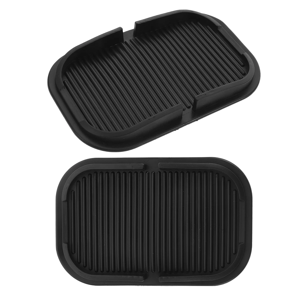 

2Pcs Silicone Car Anti Slip Mat Non Slip Dashboard Pad Phone Holder Large Slot Universal Anti Skid Automotive Dashboard Storage