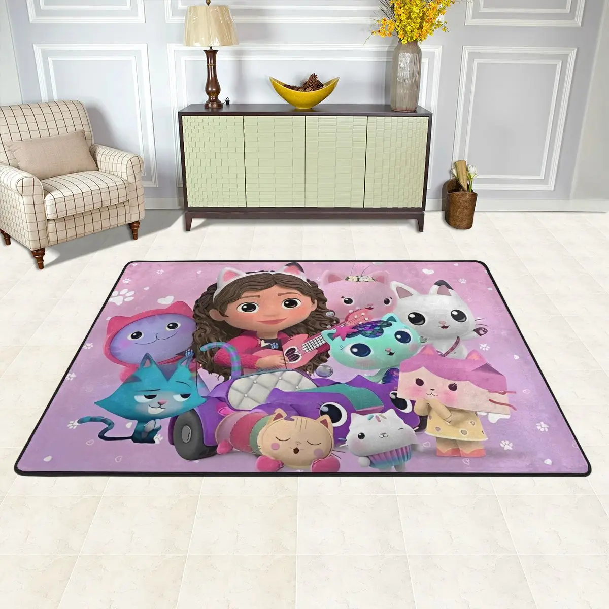 G-Gabbys Dollhouses Floor Carpets For Living Room Kitchen Entrance Door Carpet Velvet Soft Fashion Non Slip Floor Mat