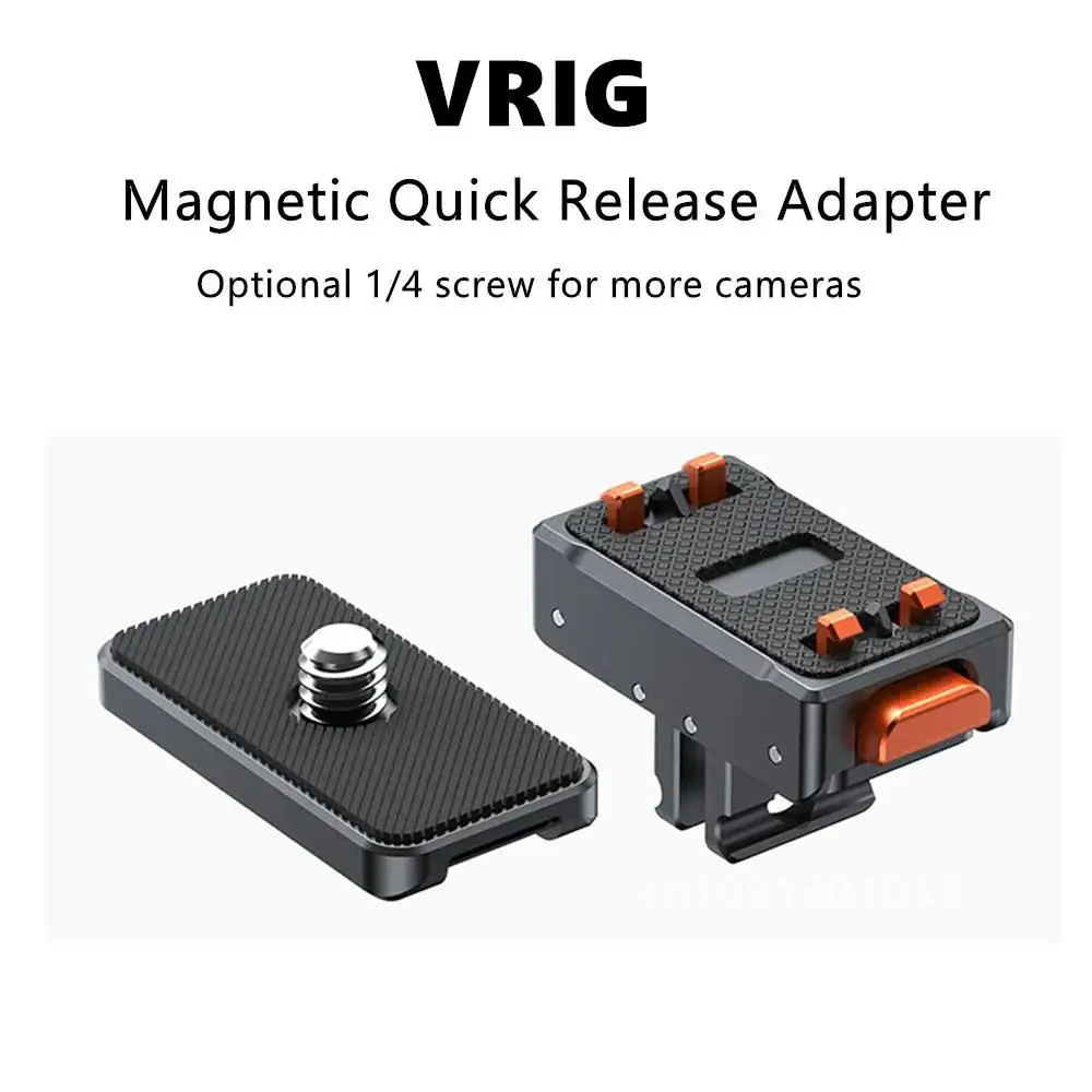 

VRIG Magnetic Quick Release Adapter Base for Gopro 12 11 10 Insta360 Ace/Ace Pro ONE X2 Action Camera Tripod Adapter Mount Plate