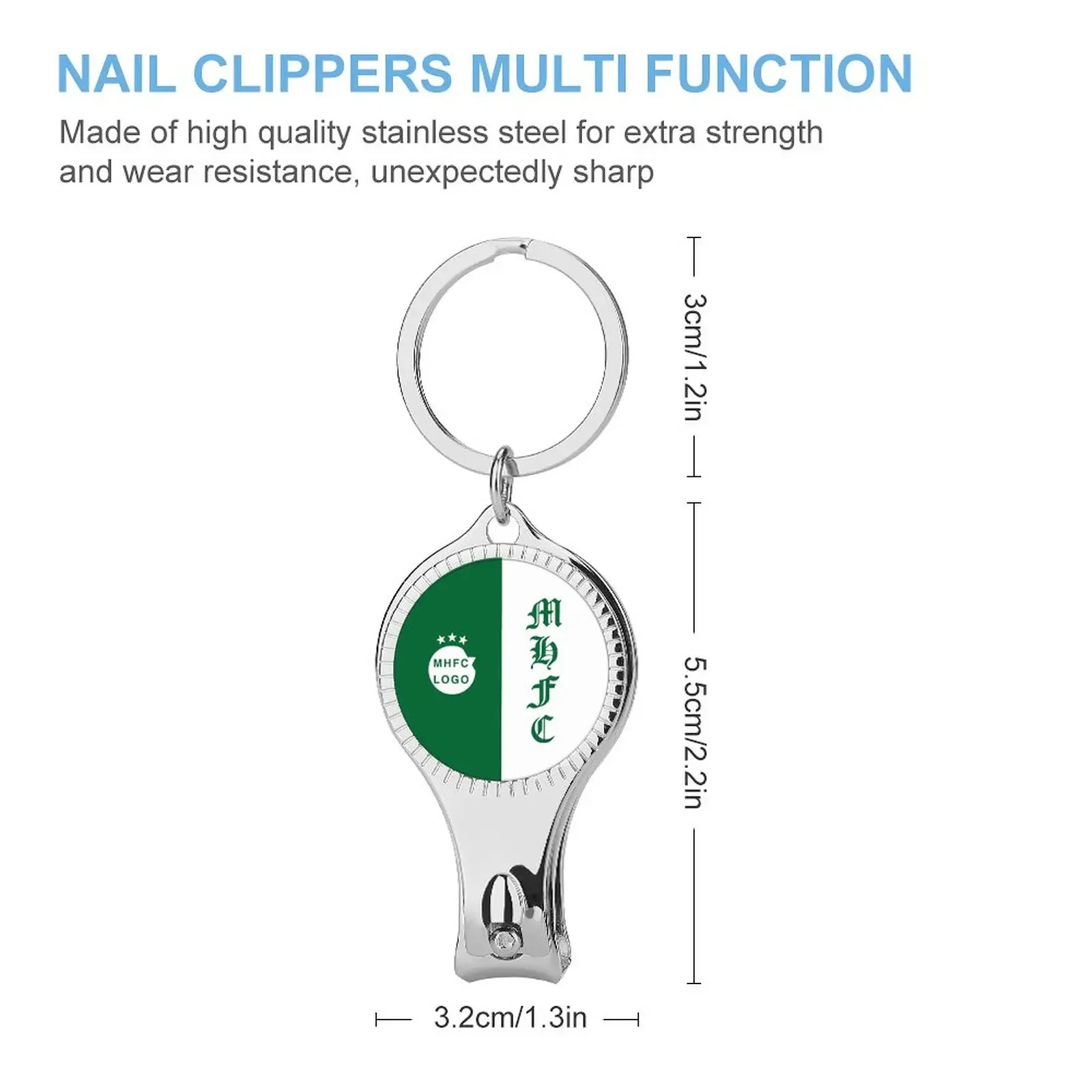 Israel Maccabi Haifa F.C MHFC Nail Clippers Detachable Design Nail Clippers Stainless Steel Manicure Tools