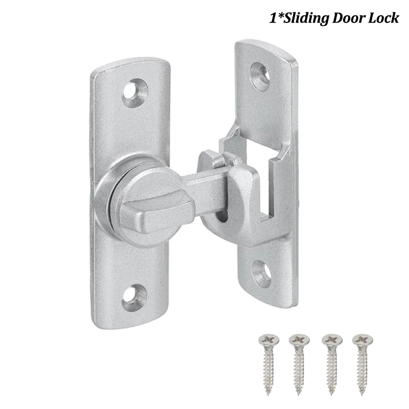 Boulons de porte coulissante à 90 degrés, loquet en alliage d'aluminium, serrure de porte de grange,