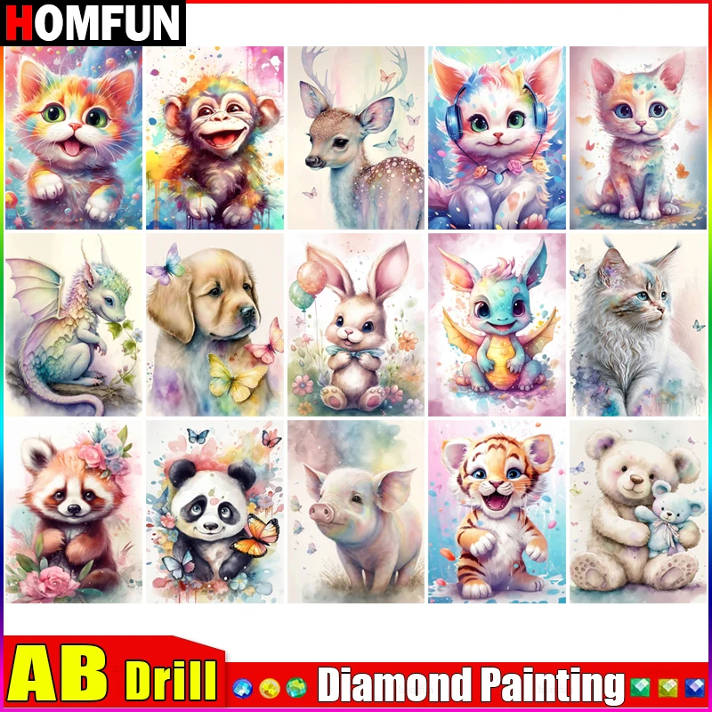 HOMFUN AB 5d Diamond Painting Full Square/Round 