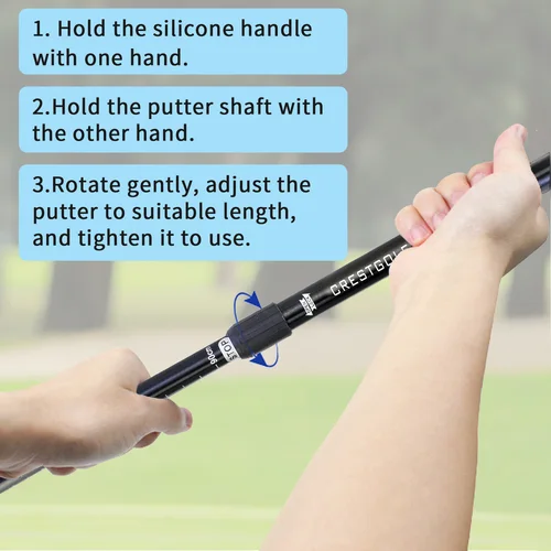 Imagen 2 del producto CRESTGOLF-Putters de Golf ajustables para niños, adolescentes y adultos, Mini Putter de Golf bidireccional, diestros o zurdos, paquete de 5