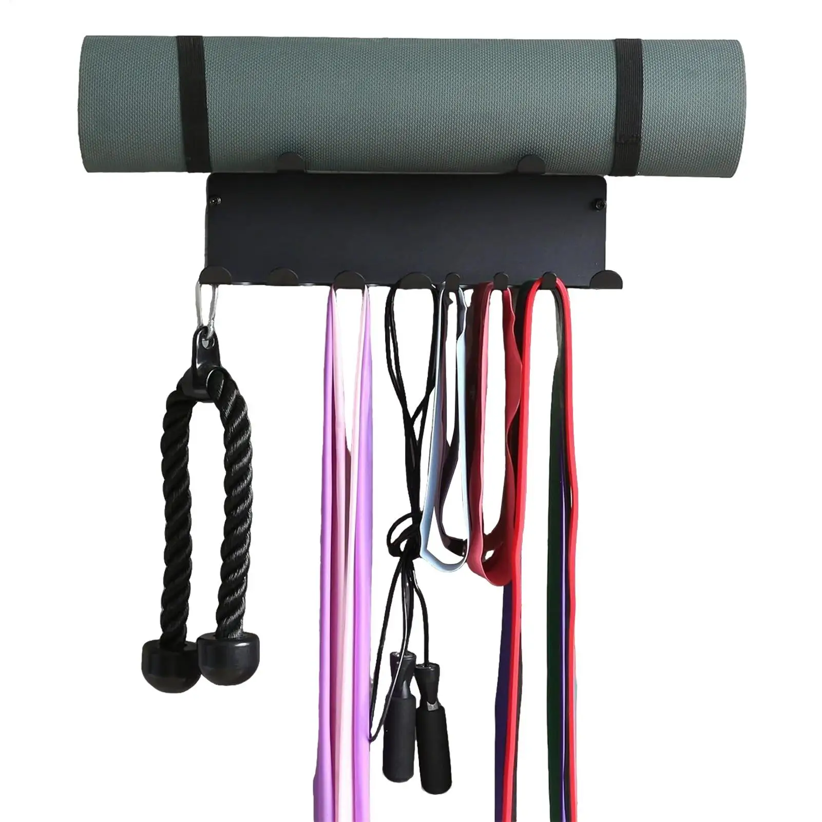 

Resistance Band Rack Gym Equipment Storage Wall-Mounted Heavy-Duty Shelves Organizer Space-Saving Hanger Multi-Purpose For