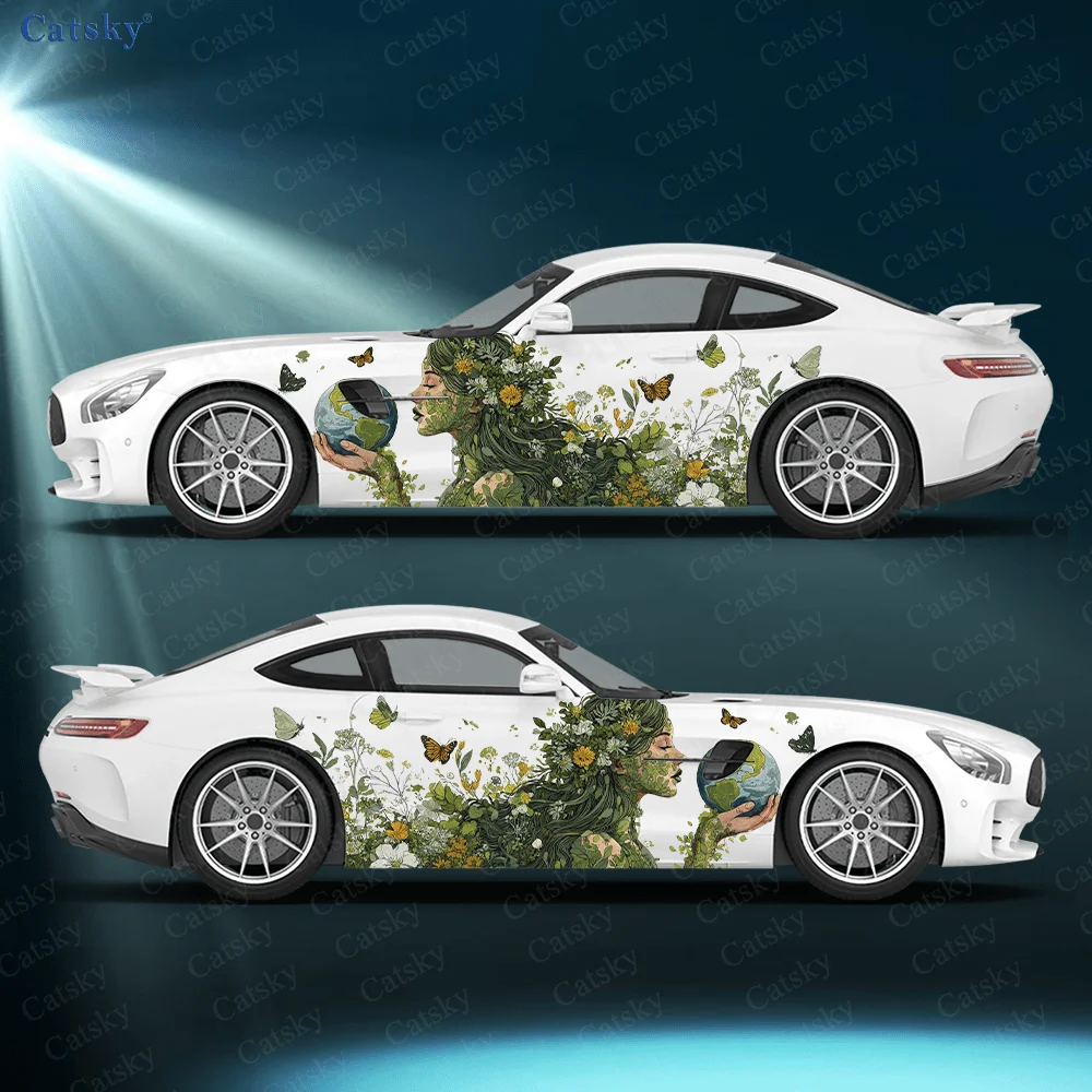 

Земляный лесной эльф, крутая боковая наклейка для автомобиля, водонепроницаемая наклейка из ПВХ, устойчивая к царапинам, защита автомобиля, автоаксессуары в подарок