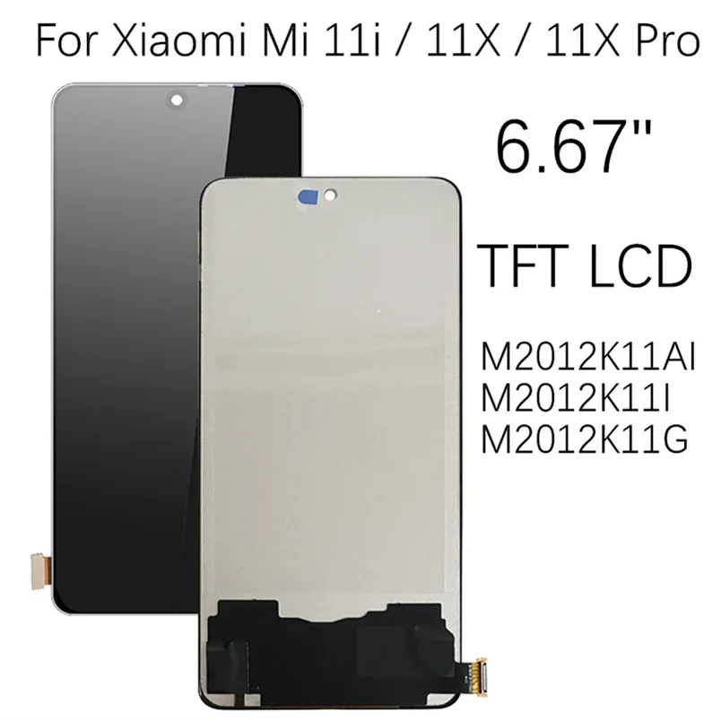 

6.67" For Xiaomi Mi 11i 11X Pro LCD Display Touch Panel Screen Digitizer Assembly For Xiaomi M2012K11I LCD Display