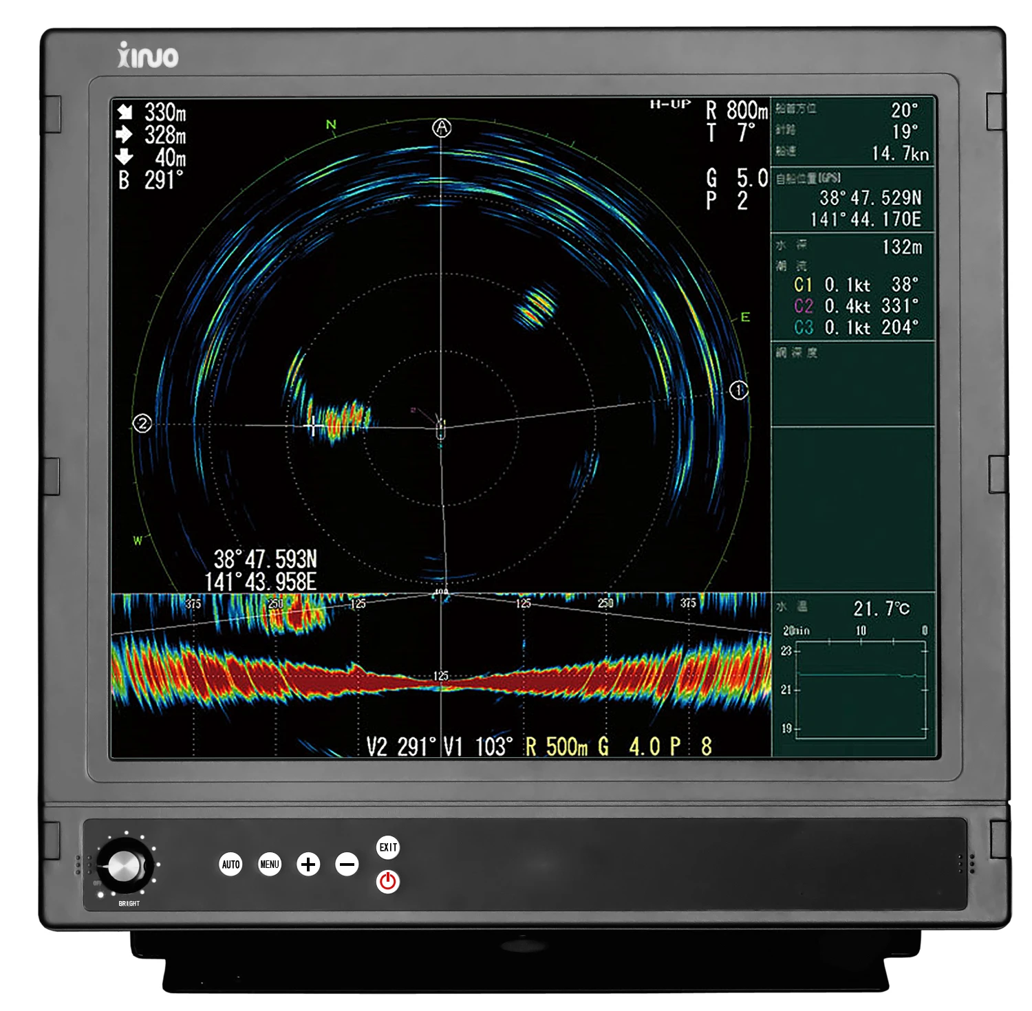 

Factory Direct Commercial Marine TFT Color LCD Monitor 15 Inch Waterproof IP65 IP67 For Radar And Sonar Sounder