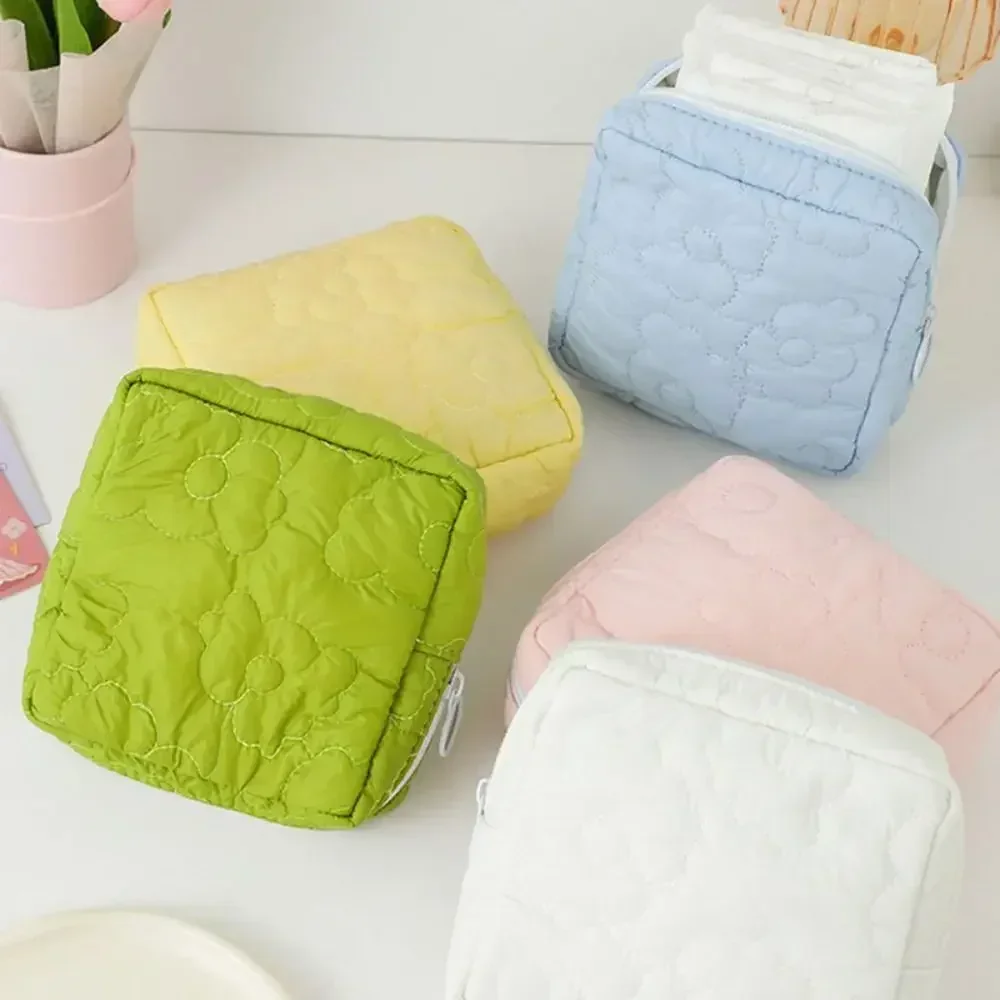 SR1 Square Women Storage Bag Sanitary Napkin Storage Bags Cute Makeup Bag for Purse Girls Period Bag Feminine Period Pouch