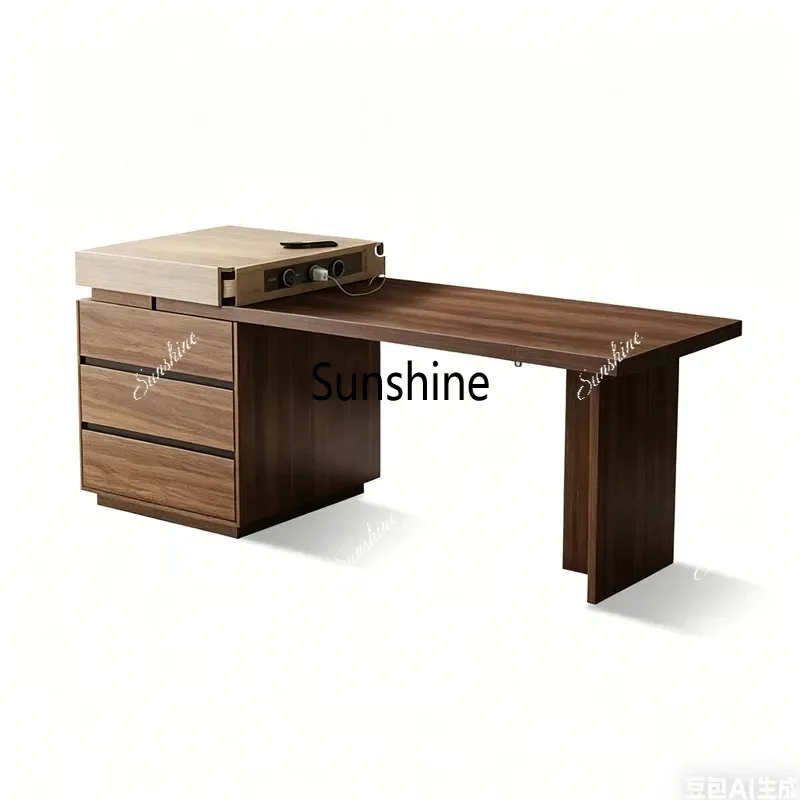 Nordic Design Dining Table Brown Space Extendable Space Saving Dining Table Lounges Solid Wood Mesa Comedor Furniture Home