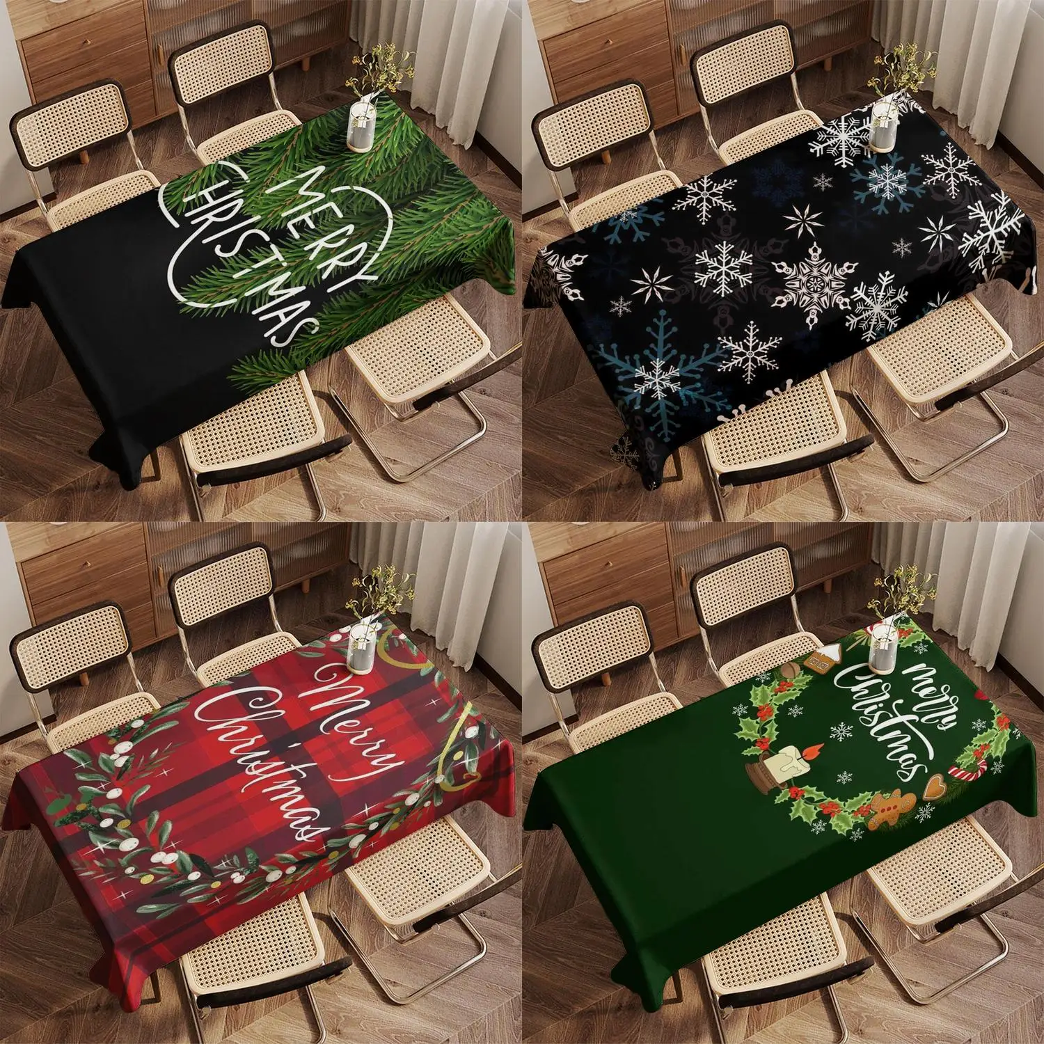 Stained Glass Tablecloth Restaurant Kitchen Tablecloth Living Room Home Decoration Rectangular Party Decoration
