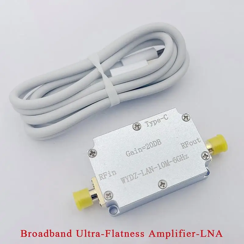 20DB 10MHZ-6GHz LAN High Flatness Receiver Amplifier RF Drive Drone Image Transmission Hackrf One GPS Radio FM