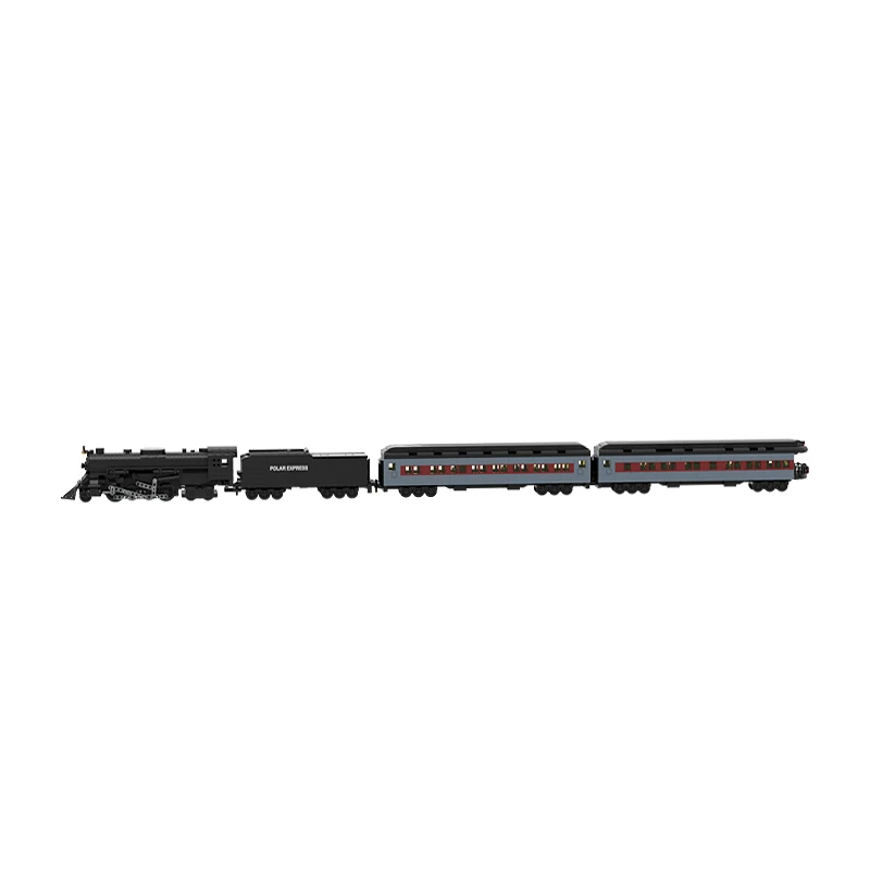 MOC Stadt Transport Serie Polar Express Baustein Montage Modell Set Technologie Ziegel Junge Puzzle Spielzeug Geburtstag Geschenke