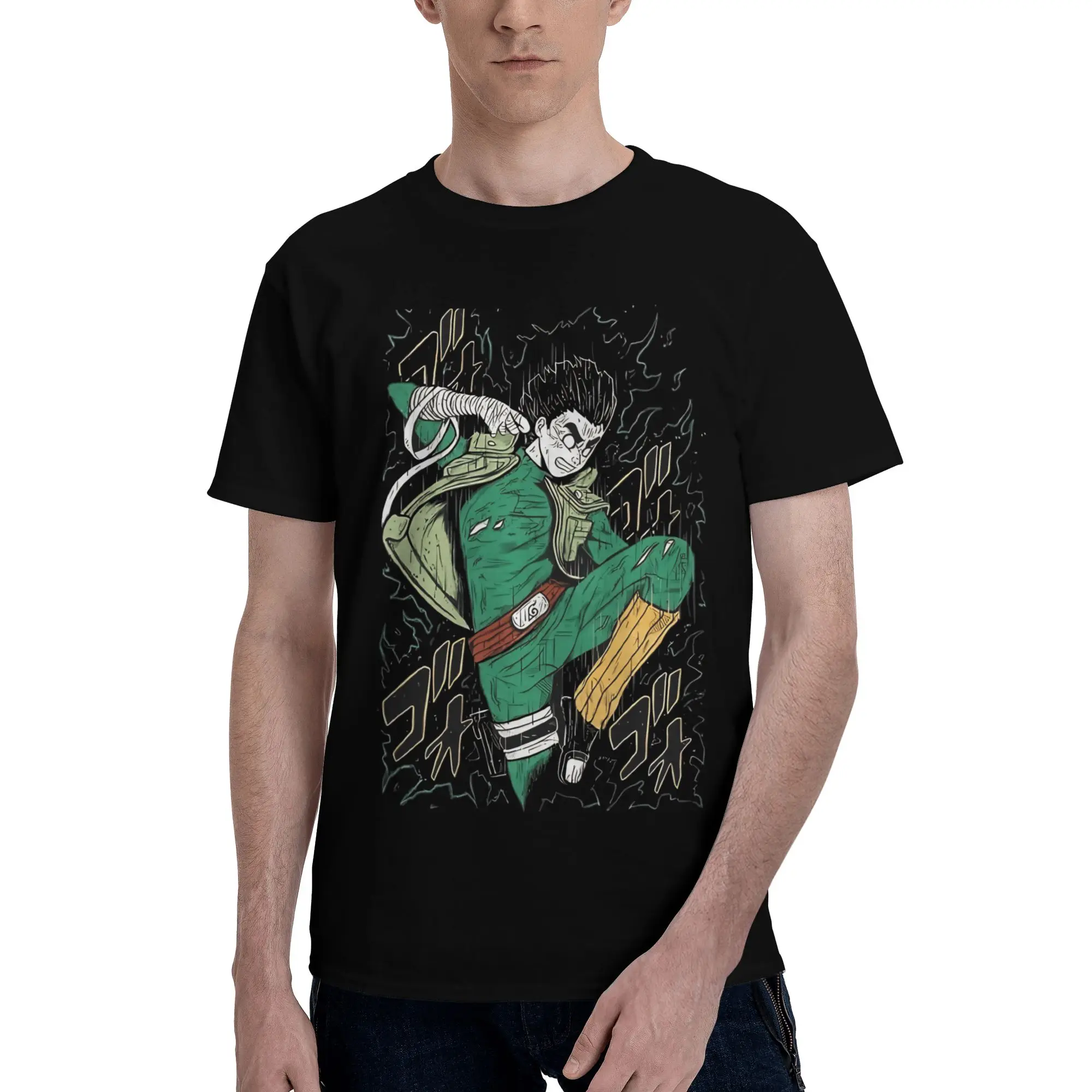 The Eternal Rival of the Green Beast  Funny 100% Cotton T-Shirt Bandai NARUTO Tees Tops For Men