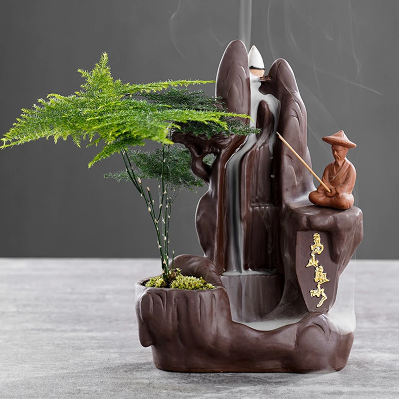 Aromatic Waxes Ceramic Incense Holder Backflow Fire Oil Samurai Incense Holder Incentive Fragancia Para El Hogar Home Decoration