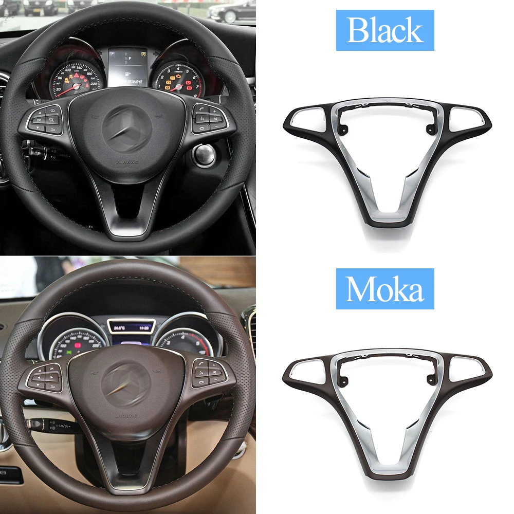 Car Steering Wheel Cover Panel Trim Outer Frame For Mercedes Benz A B C E GLS Class W176 W246 W205 W213 W166 W292 09946428139107