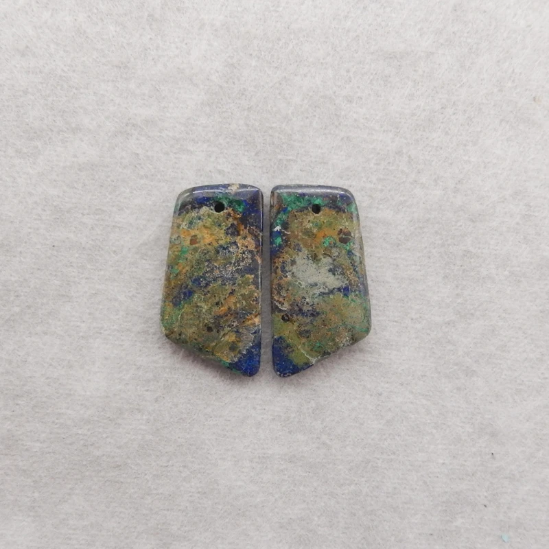 

B&F Handmade Natural Chrysocolla Earrings 25x13x4mm Beads 5.5g DIY Jewelry Making Accessories for Women Freedom Shape