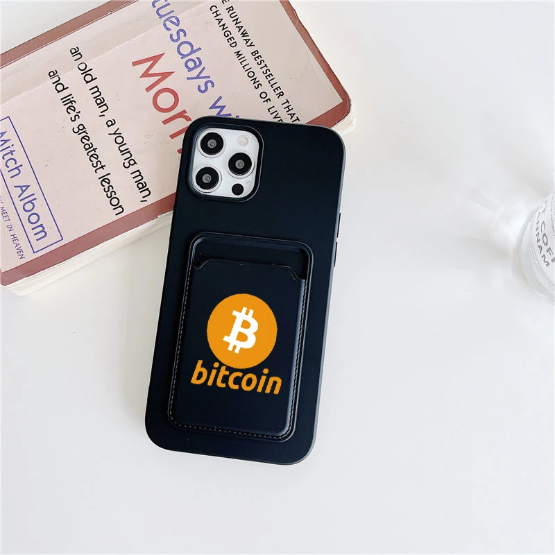 USA Luxury Musk Bitcoin BTC crypto currency Evolution Wallet card case for iphone 15 14 12 11 13 Pro Max X TPU soft back cover