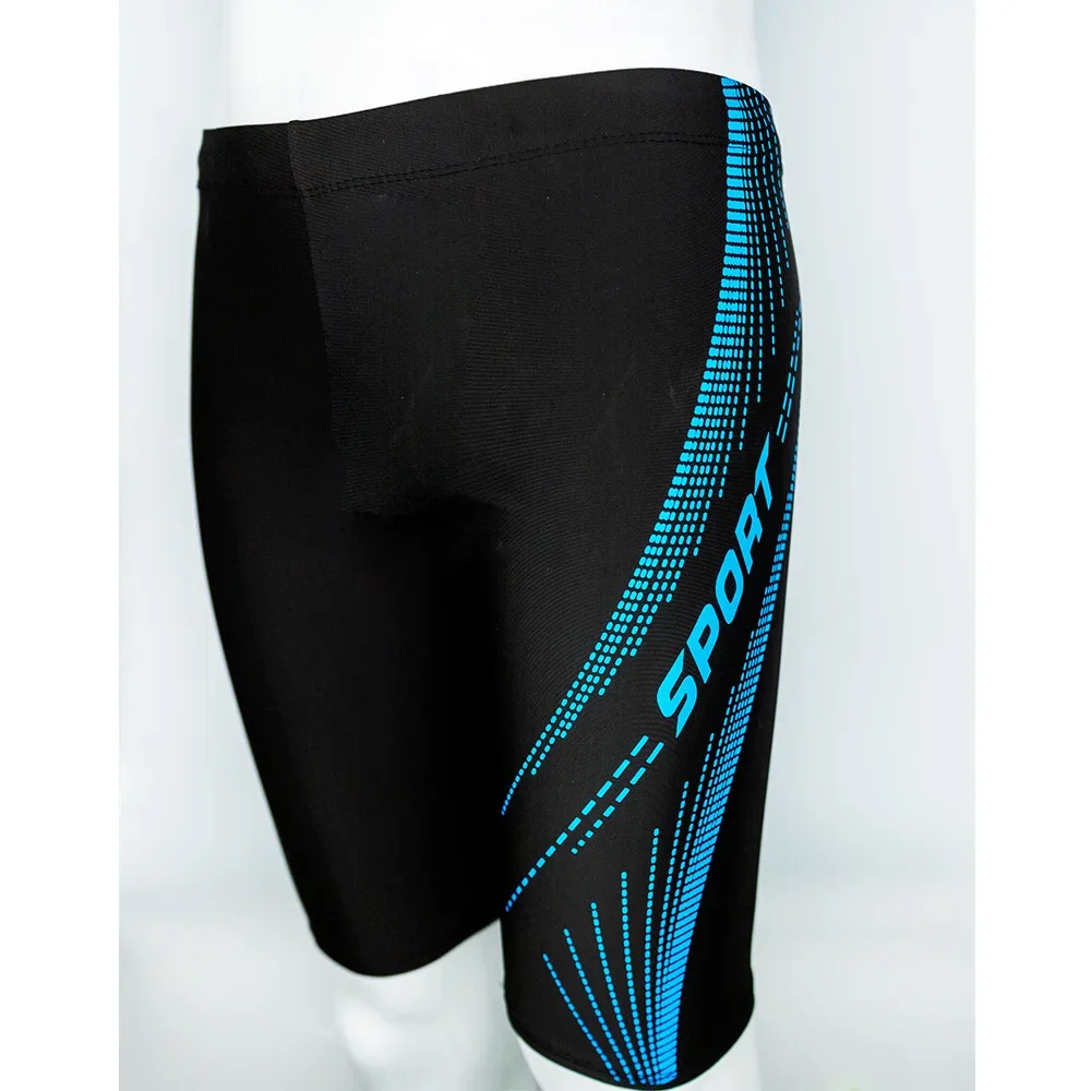 ملابس سباحة للتدريب الاحترافي للرجال بحافة قاطعة بخمس نقاط ومضادة للسحب وخصر واسع ينحيفك وينعيم صورتك المثيرة