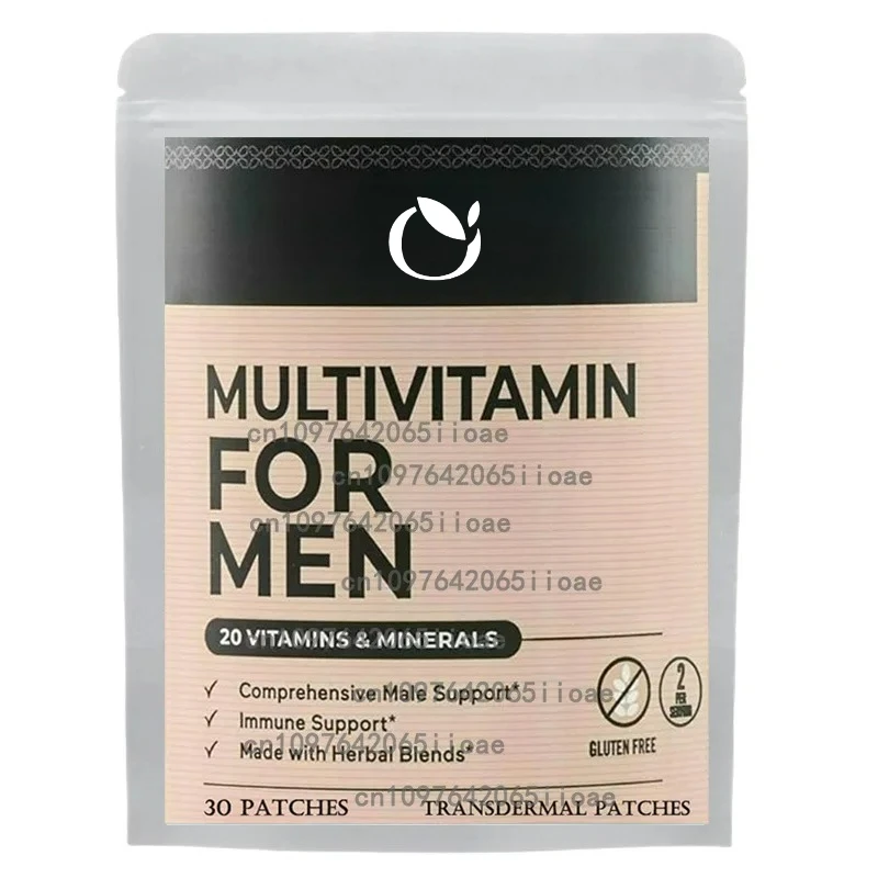 

30 Patches Mens Multivitamin Transdermal Patches Energy, Focus & Performance